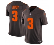 Men's Cleveland Browns #3 Jerry Jeudy Brown 2025 F.U.S.E. 'Alpha Dawg Edition' Vapor Limited Football Stitched Jersey