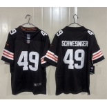 Men's Cleveland Browns #49 Carson Schwesinger Brown 2026 Vapor Limited Football Stitched Jersey Men's Cleveland Browns #49 Carson Schwesinger Brown 2026 Vapor Limited Football Stitched Jersey