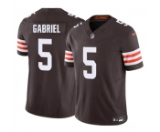Men's Cleveland Browns #5 Dillon Gabriel 2025 Draft F.U.S.E. Vapor Limited Football Stitched Jersey