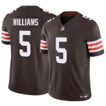 Men's Cleveland Browns #5 Quincy Williams Brown 2026 F.U.S.E. Vapor Limited Stitched Football Jersey