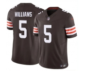 Men's Cleveland Browns #5 Quincy Williams Brown 2026 F.U.S.E. Vapor Limited Stitched Football Jersey