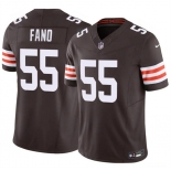 Men's Cleveland Browns #55 Spencer Fano Brown 2026 Draft F.U.S.E. Vapor Limited Football Stitched Jersey