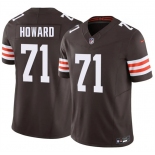 Men's Cleveland Browns #71 Tytus Howard Brown F.U.S.E. Vapor Limited Stitched Football Jersey