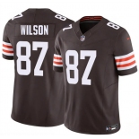 Men's Cleveland Browns #87 Kole Wilson Brown 2026 Draft F.U.S.E. Vapor Limited Football Stitched Jersey Men's Cleveland Browns #87 Kole Wilson Brown 2026 Draft F.U.S.E. Vapor Limited Football Stitched Jersey