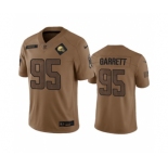 Men's Cleveland Browns #95 Myles Garrett 2023 Brown Salute To Service Limited Football Stitched Jersey