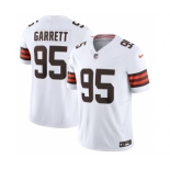 Men's Cleveland Browns #95 Myles Garrett White 2023 F.U.S.E. Vapor Untouchable Limited Football Stitched Jersey