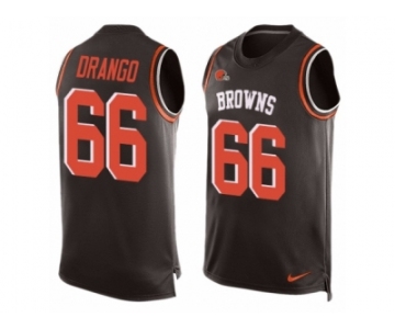 Men's Nike Cleveland Browns #66 Spencer Drango Limited Brown Player Name & Number Tank Top NFL Jersey