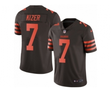 Men's Nike Cleveland Browns #7 DeShone Kizer Limited Brown Rush NFL Jersey