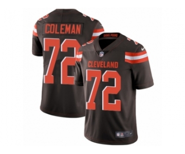 Men's Nike Cleveland Browns #72 Shon Coleman Vapor Untouchable Limited Brown Team Color NFL Jersey