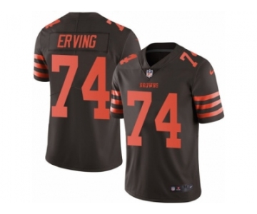 Men's Nike Cleveland Browns #74 Cameron Erving Limited Brown Rush NFL Jersey