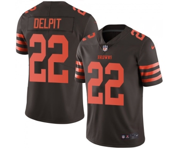 Nike Browns #22 Grant Delpit Brown Men's Stitched NFL Limited Rush Jersey