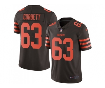 Nike Cleveland Browns #63 Austin Corbett Brown Men Stitched NFL Limited Rush Jersey