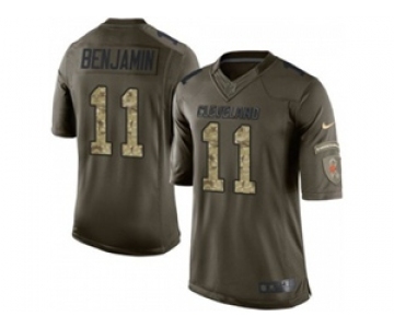 nike nfl jerseys cleveland browns #11 travis benjamin army green[nike Limited Salute To Service]