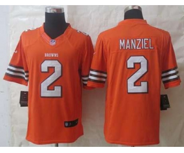 nike nfl jerseys cleveland browns #2 manziel orange[nike limited]