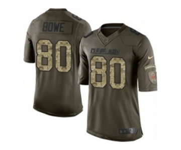 nike nfl jerseys cleveland browns #80 bowe army green[nike Limited Salute To Service]