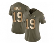Women Nike Cleveland Browns #19 Bernie Kosar Limited Olive Gold 2017 Salute to Service NFL Jersey
