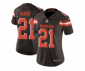 Women Nike Cleveland Browns #21 Denzel Ward Brown Team Color Stitched NFL Vapor Untouchable Limited Jersey