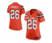 Women Nike Cleveland Browns #26 Derrick Kindred Game Orange Alternate NFL Jersey