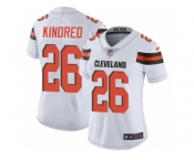 Women Nike Cleveland Browns #26 Derrick Kindred White Vapor Untouchable Limited Player NFL Jersey