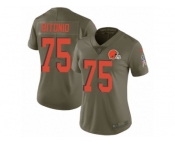 Women Nike Cleveland Browns #75 Joel Bitonio Limited Olive 2017 Salute to Service NFL Jersey