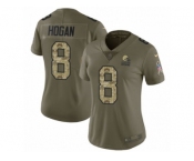 Women Nike Cleveland Browns #8 Kevin Hogan Limited Olive Camo 2017 Salute to Service NFL Jersey