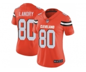 Women Nike Cleveland Browns #80 Jarvis Landry Orange Alternate Stitched NFL Vapor Untouchable Limited Jersey