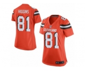 Women Nike Cleveland Browns #81 Rashard Higgins Game Orange Alternate NFL Jersey
