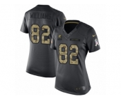 Women Nike Cleveland Browns #82 Kasen Williams Limited Black 2016 Salute to Service NFL Jersey