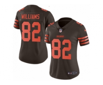 Women Nike Cleveland Browns #82 Kasen Williams Limited Brown Rush Vapor Untouchable NFL Jersey