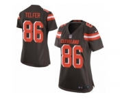 Women Nike Cleveland Browns #86 Randall Telfer Game Brown Team Color NFL Jersey
