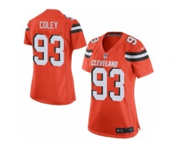 Women Nike Cleveland Browns #93 Trevon Coley Game Orange Alternate NFL Jersey