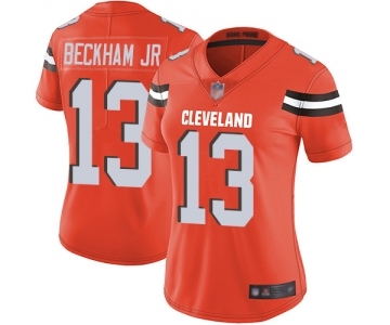 Women's Cleveland Browns #13 Odell Beckham Jr. Orange Alternate Vapor Untouchable Limited Player Football Jersey