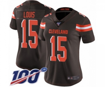 Women's Cleveland Browns #15 Ricardo Louis Brown Team Color Vapor Untouchable Limited Player 100th Season Football Jersey