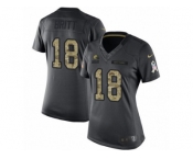 Women's Nike Cleveland Browns #18 Kenny Britt Limited Black 2016 Salute to Service NFL Jersey