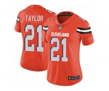 Women's Nike Cleveland Browns #21 Jamar Taylor Vapor Untouchable Limited Orange Alternate NFL Jersey