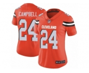 Women's Nike Cleveland Browns #24 Ibraheim Campbell Vapor Untouchable Limited Orange Alternate NFL Jersey