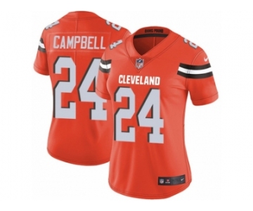 Women's Nike Cleveland Browns #24 Ibraheim Campbell Vapor Untouchable Limited Orange Alternate NFL Jersey