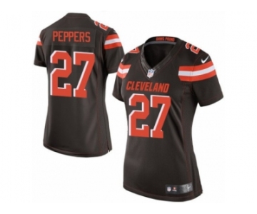 Women's Nike Cleveland Browns #27 Jabrill Peppers Limited Brown Team Color NFL Jerseysey