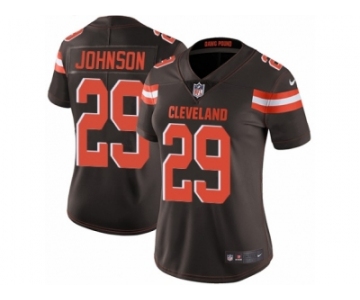 Women's Nike Cleveland Browns #29 Duke Johnson Vapor Untouchable Limited Brown Team Color NFL Jersey