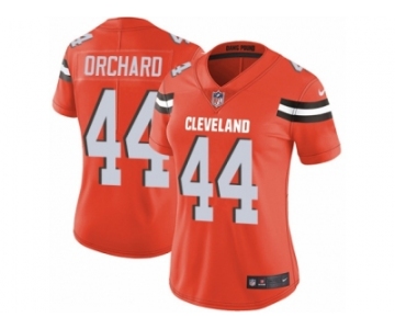 Women's Nike Cleveland Browns #44 Nate Orchard Limited Orange Alternate NFL Jersey
