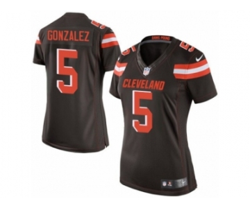 Women's Nike Cleveland Browns #5 Zane Gonzalez Limited Brown Team Color NFL Jersey