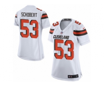 Women's Nike Cleveland Browns #53 Joe Schobert Limited White NFL Jersey