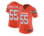 Women's Nike Cleveland Browns #55 Danny Shelton Vapor Untouchable Limited Orange Alternate NFL Jersey