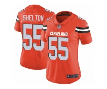Women's Nike Cleveland Browns #55 Danny Shelton Vapor Untouchable Limited Orange Alternate NFL Jersey