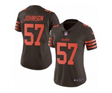 Women's Nike Cleveland Browns #57 Cam Johnson Limited Brown Rush NFL Jersey