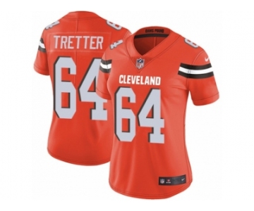 Women's Nike Cleveland Browns #64 JC Tretter Vapor Untouchable Limited Orange Alternate NFL Jersey