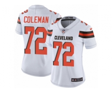 Women's Nike Cleveland Browns #72 Shon Coleman Vapor Untouchable Limited White NFL Jersey