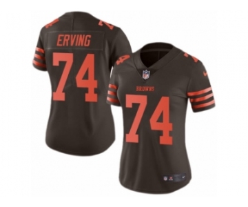Women's Nike Cleveland Browns #74 Cameron Erving Limited Brown Rush NFL Jersey