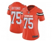 Women's Nike Cleveland Browns #75 Joel Bitonio Vapor Untouchable Limited Orange Alternate NFL Jersey