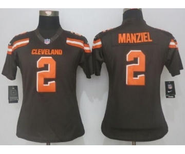 nike women nfl jerseys cleveland browns #2 manziel brown[nike limited][new style]